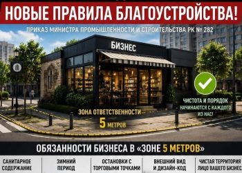 С 1 июля в Казахстане действуют новые правила благоустройства: что изменилось для бизнеса