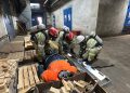 Спасатели ВКО отработали действия при пожаре на промышленном объекте