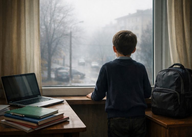 Қолайсыз метеожағдай: Өскемен оқушылары бүгін тағы онлайн оқиды