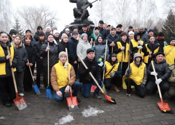 Өскемендегі Жамбыл саябағында 300 адам қатысқан сенбілік өтті