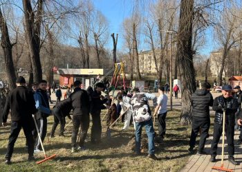 500-ден астам тұрғын жиналды: Өскеменде кең ауқымды сенбілік өтті